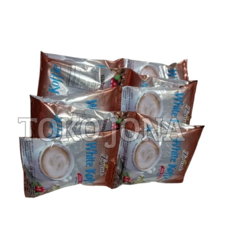 

kopi Luwak White Koffie Less Sugar renceng isi 10 pcs