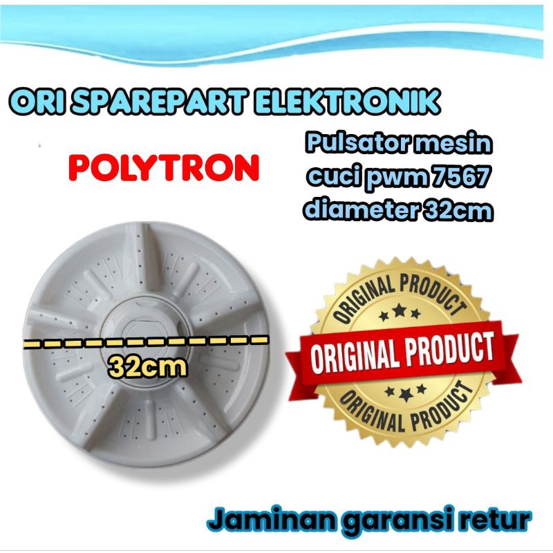 pulsator mesin cuci pwm 7567 polytron diameter 32cm