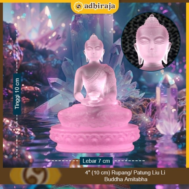 Rupang/ Patung liu Li Buddha Amitabha 4" (10 cm)
