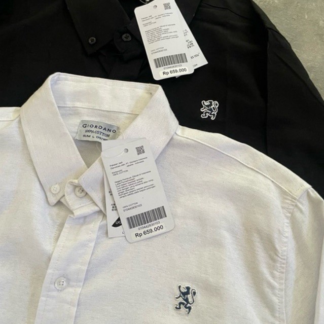 Giordano Kemeja Men's Catton Shirt 100% Original