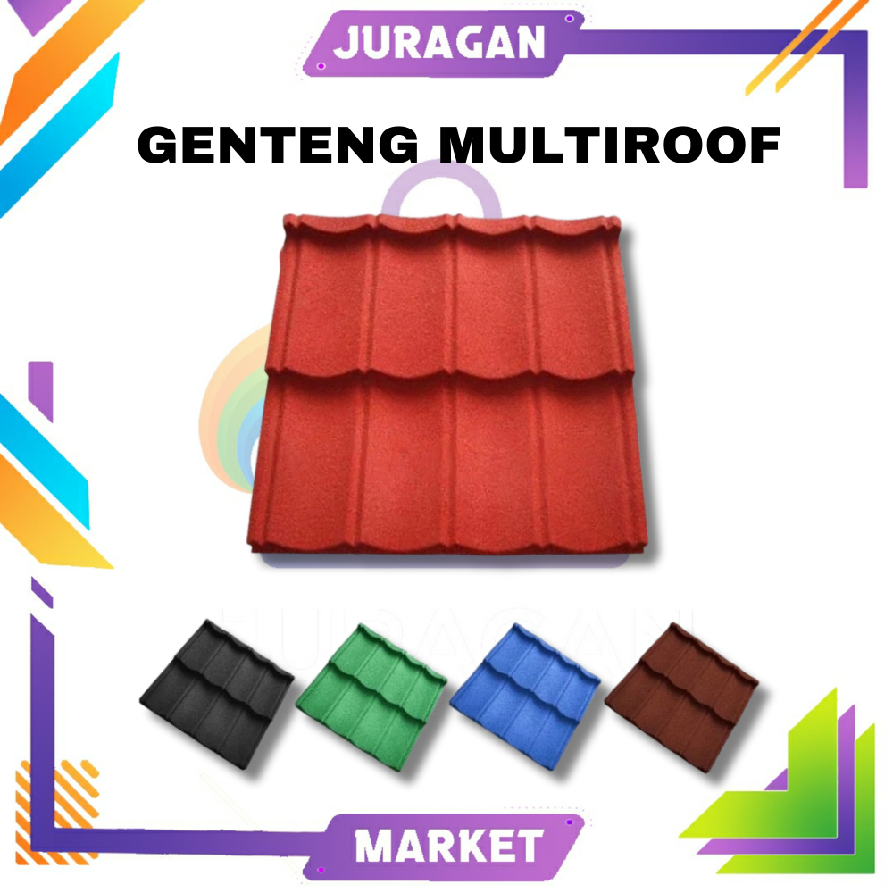 ATAP BAJA RINGAN GENTENG METAL PASIR 0,25MM TIPE 2X4 (MERAH-HITAM-HIJAU-COKLAT-BIRU)