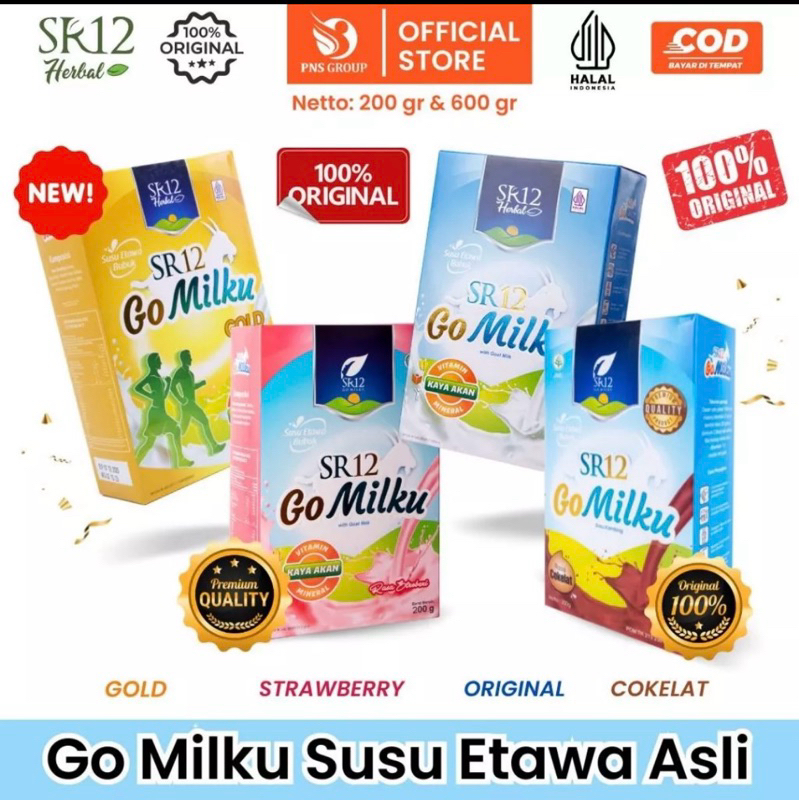 

Go milku SR12 600 gr halal susu kambing etawa premium