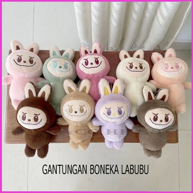 Acchp Boneka Labubu Model Gatungan Kunci Tas Premium The Monsters Macaron Unik