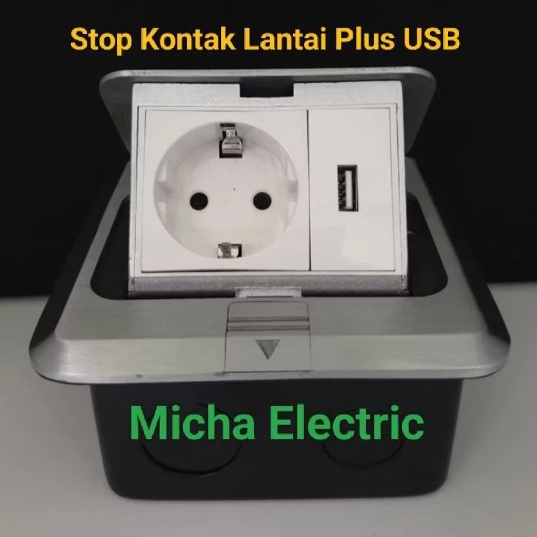 Stop Kontak Lantai Tanam USB Inbow/ Stop Kontak Lantai PLUS USB Inbow