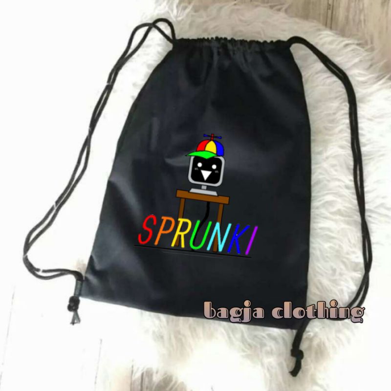 tas serut / tas sekolah string bag anak laki-laki perempuan sprunki