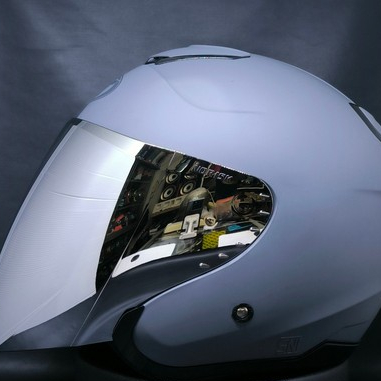 Helm KYT KYOTO R solid polos half face putih hitam doff grey gorila white paket ganteng