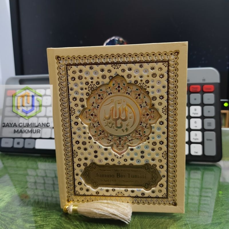 Buku Yasin dan Majmu Syarif Custom Nama Motif Turki
