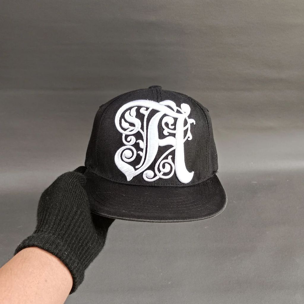 Topi Snapback Unisex Pria Wanita MQUM Korea Hitam Original