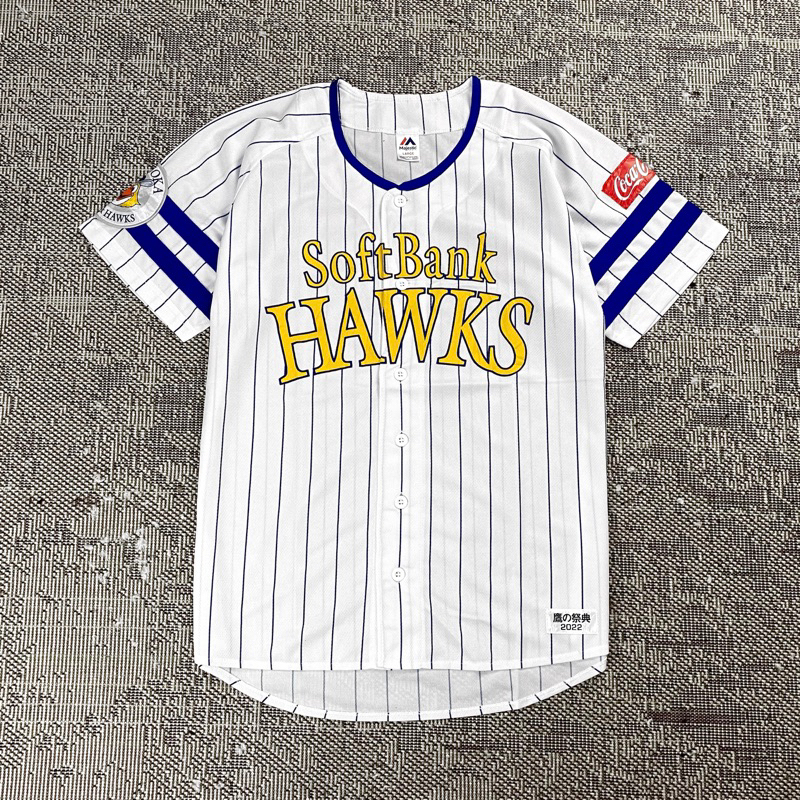 JERSEY BASEBALL MAJESTIC SOFTBANK, size L