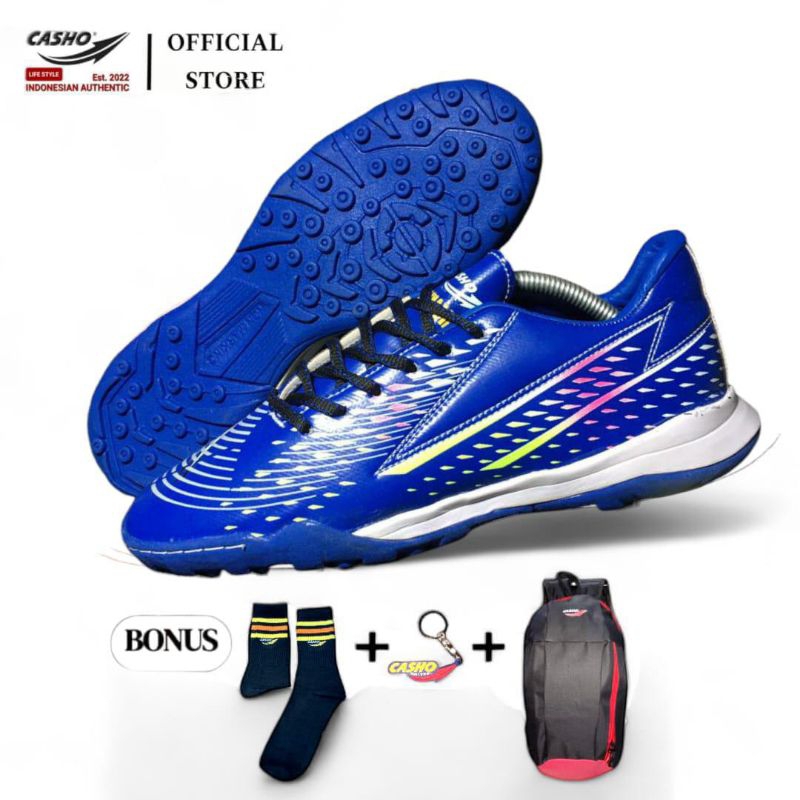 CASHO - Dynamic-1 TURF (BIRU) Sepatu Futsal Original