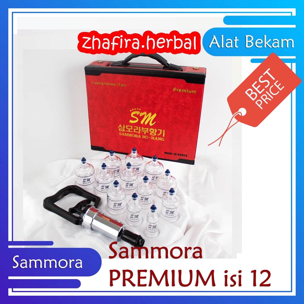 Alat Bekam SAMMORA isi 12 / SAMMORA isi 12 Kop / Alat BEKAM KOREA SAMORA 12