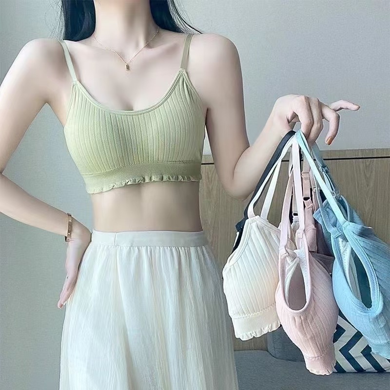 Sayishop Bra Baju Dalam Wanita Sport Crop Top Dengan Bahan Katun Lembut