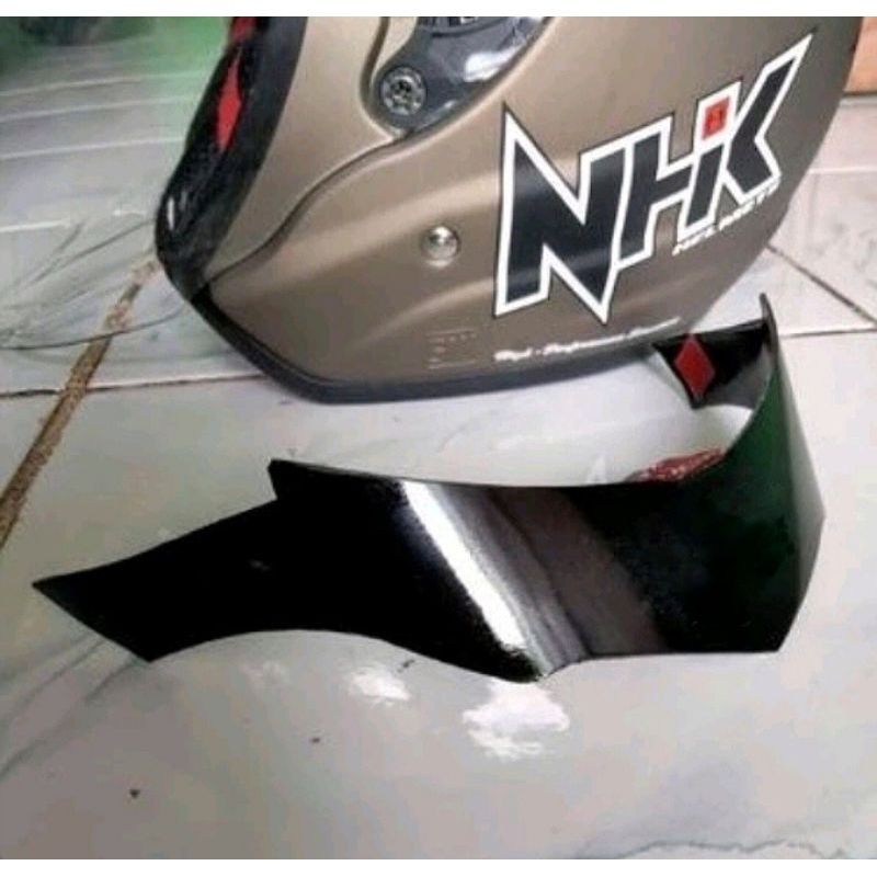 spoiler helm nhk r6 warna hitam black
