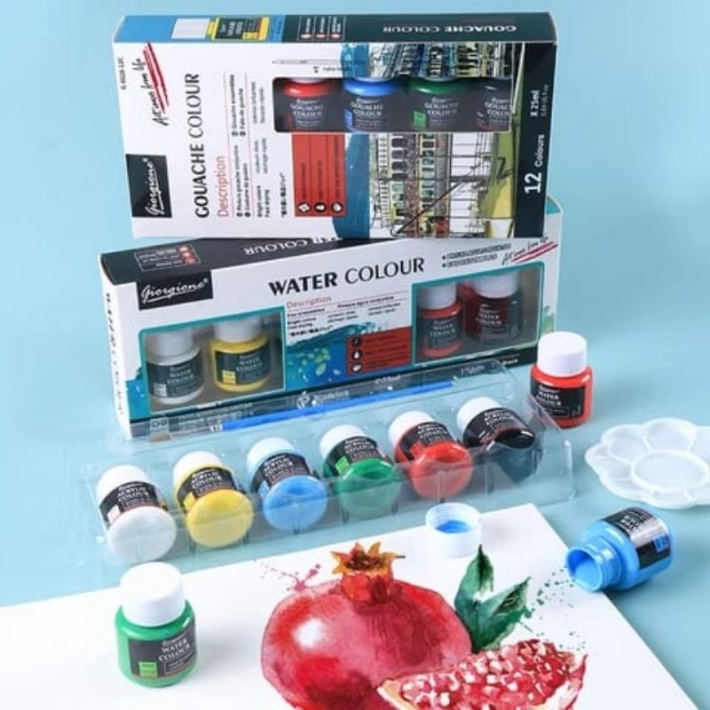

Giorgione Acrylic / Watercolor Paint Set Isi 6 Warna 25ml/botol | Cat Air / Cat Akrilik