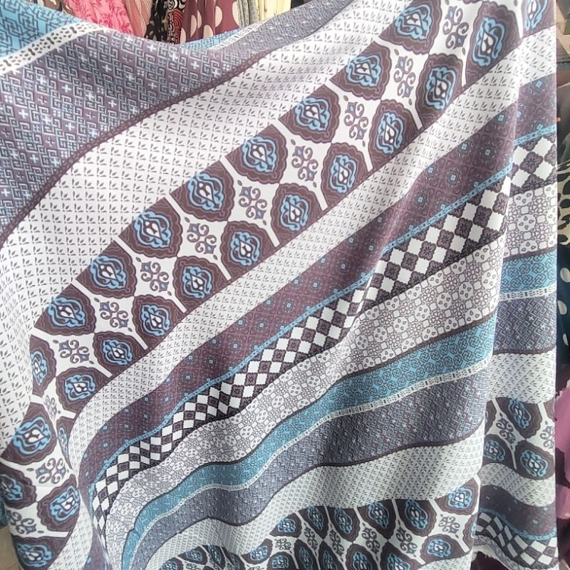 kain prada crepe motif - bahan kain meteran - kain terbaru