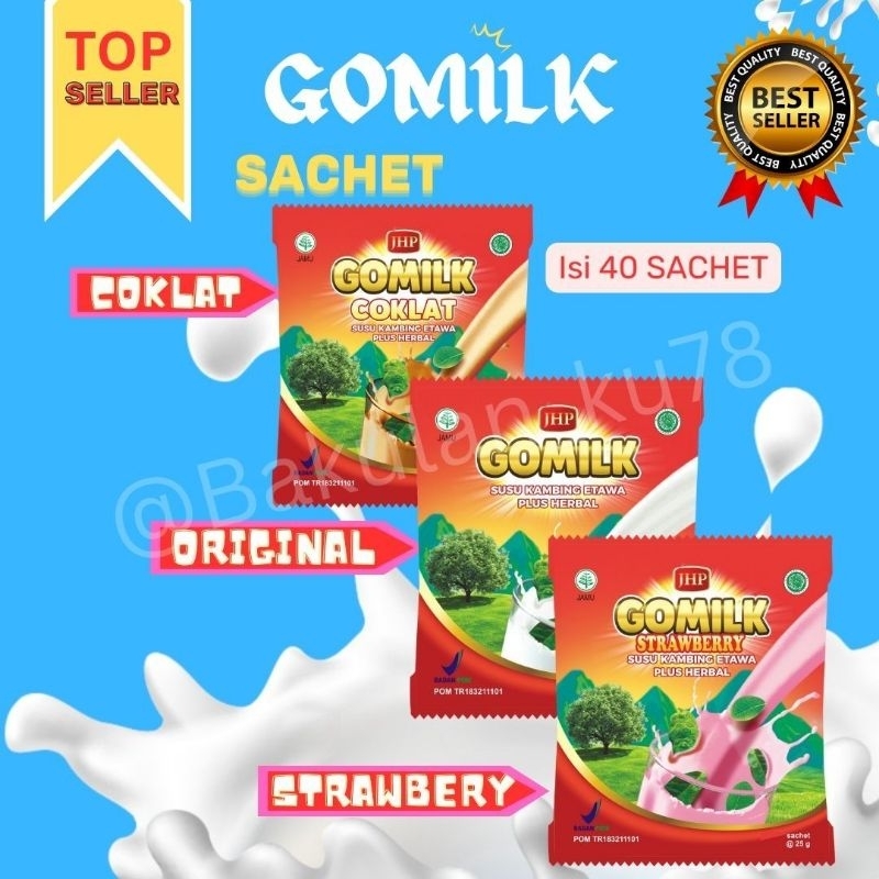 

GOMILK SACHET 25 GRAM SUSU KAMBING ETAWA PLUS HERBAL