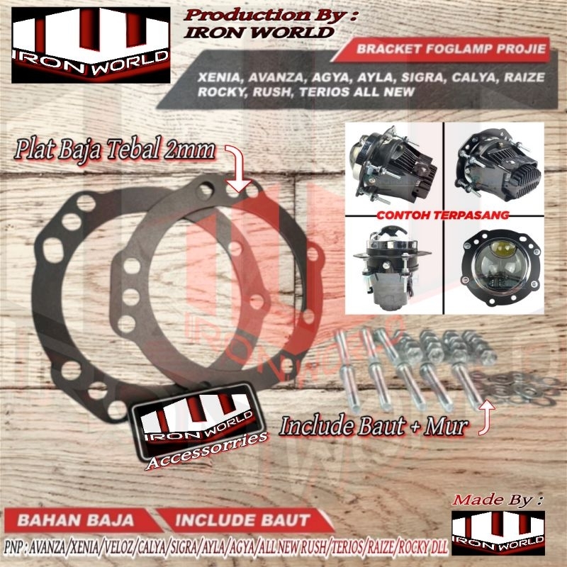 Bracket Foglamp Projie BILED Braket Foglamp Projie Ukuran 3 Inch PNP Avanza Xenia Veloz Agya Ayla Ca
