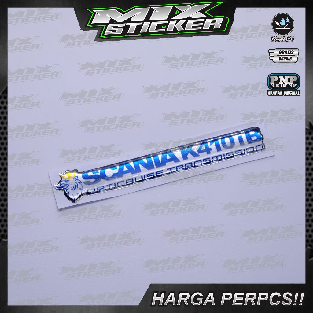 Emblem logo scania k410ib / emblem timbul scania k410ib / sticker scania k410ib / stiker logo scania