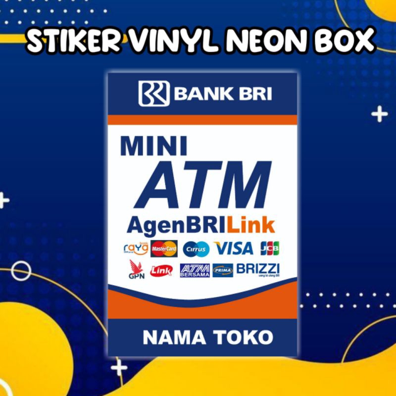 

STIKER VINYL NEON BOX BRILINK MINI ATM MODEL 1 (CUSTOM, NAMA AGEN TULIS DI CHAT/CATATAN)
