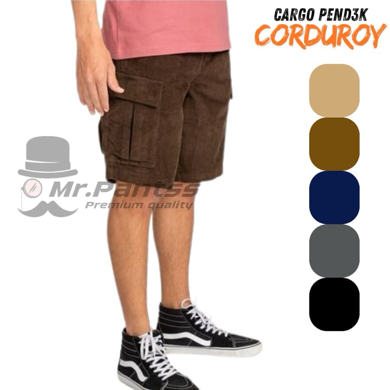 Sharveen - short pants cargo corudory pria size jumbo