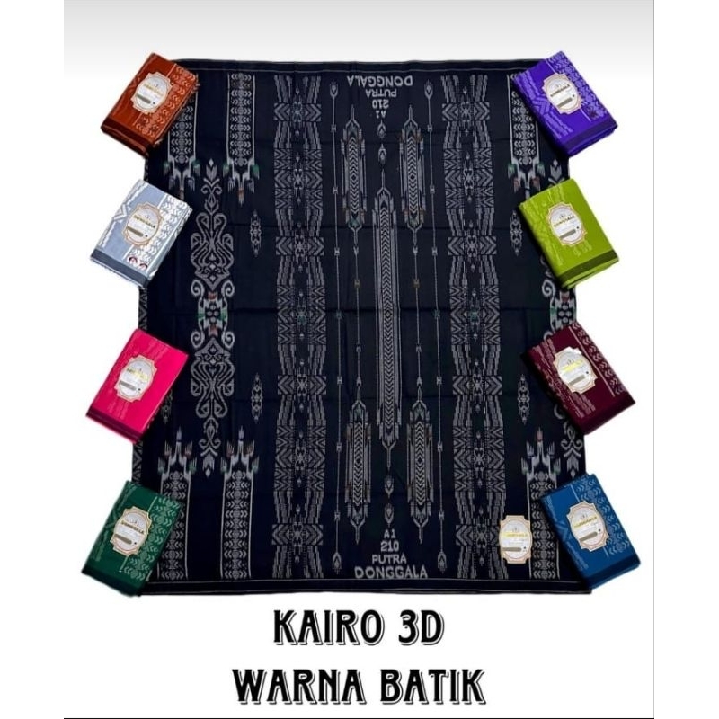 -akifabidOS- Sarung DONGGALA seri KAIRO 3D sarung dewasa sarung motif print sarung katun sarung putr