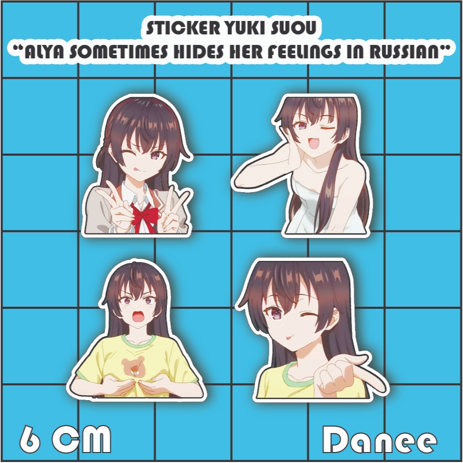 

[Stiker Anime Vinyl Anti Air] Bes Girl Yuki Suou, Stiker Vinyl Tahan air dan awet, ukuran +-6 cm