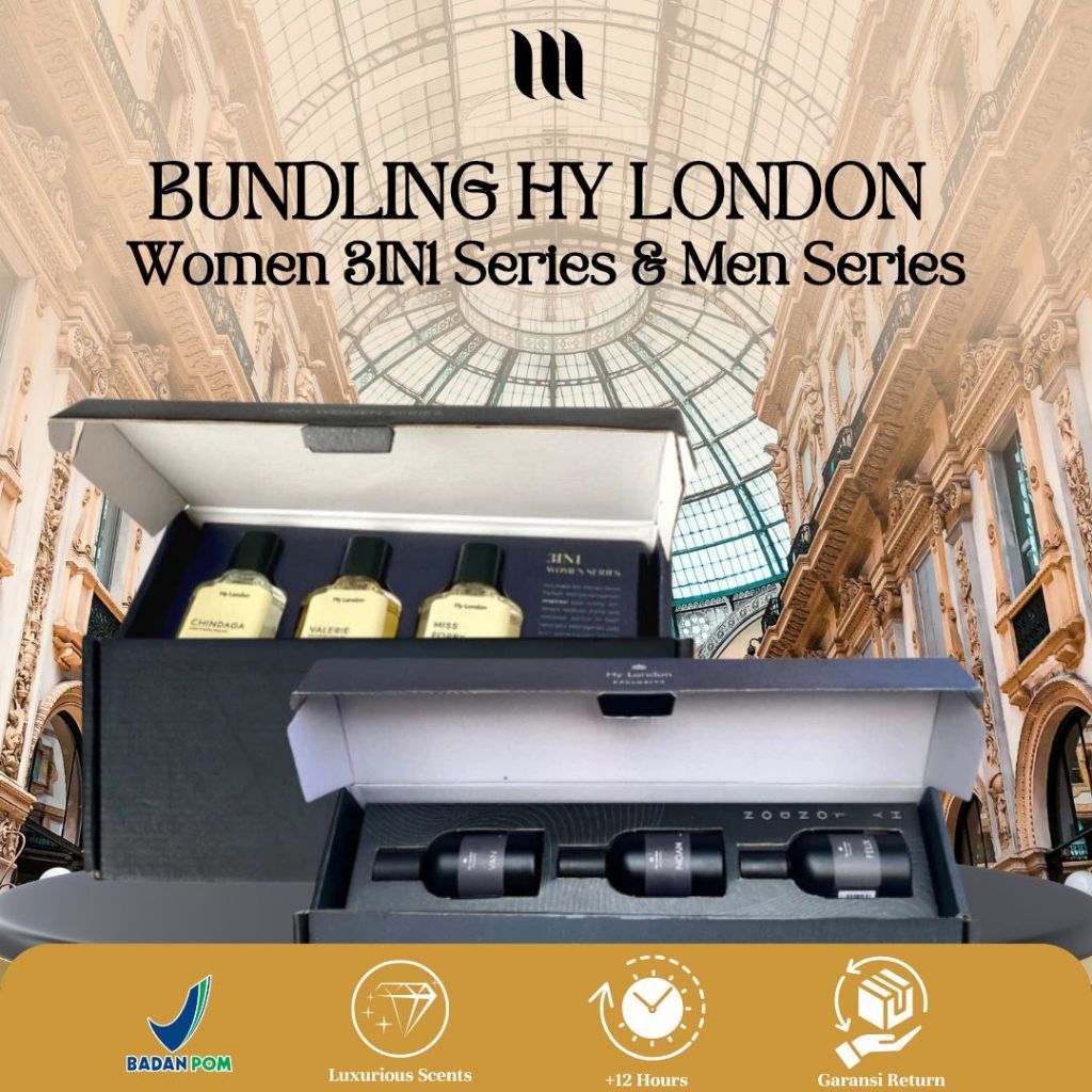 Hy London Parfum BUNDLING WOMEN SERIES 3in1 + MEN SERIES EAU DE PERFUME 35ML - Parfume Unisex