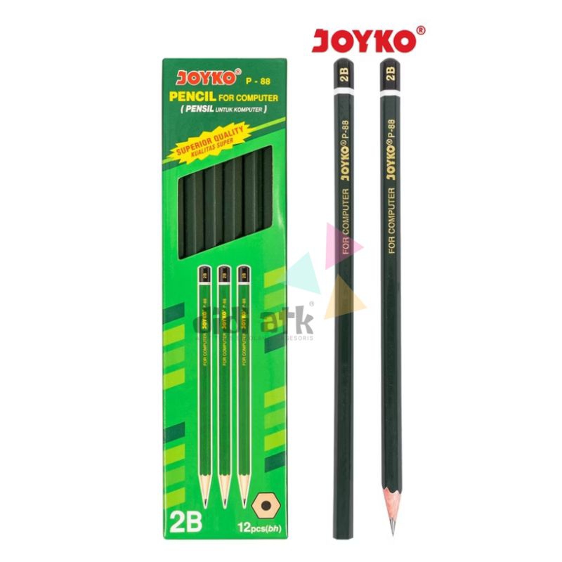 

Pensil Pencil 2B Joyko P-88 For Cumputer 1 Pak Isi 12 Pcs