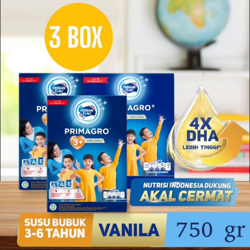 

FRISIAN FLAG PRIMAGRO 3+ VANILA 750gr -3 BOX