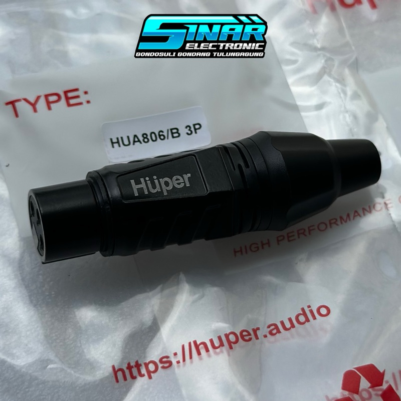 SOKET CANON HUPER XLR HUA806/B 3P Original