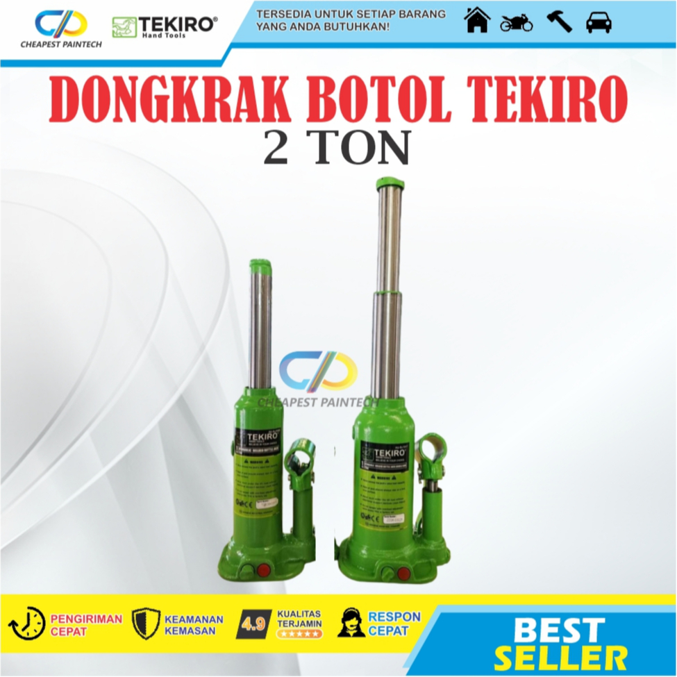 Tekiro Dongkrak Botol 2 Ton Hidrolik Dongkrak Mobil Hydraulic Jack