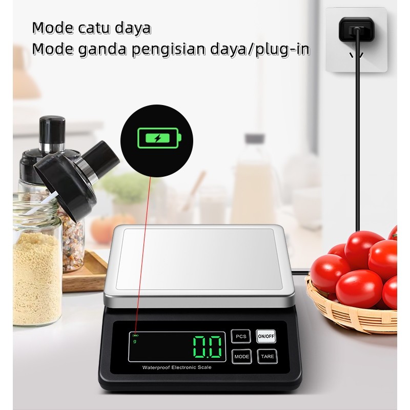 Timbangan elektronik dapur / timbangan profesional tahan air / timbangan dapur multi-fungsi stainles