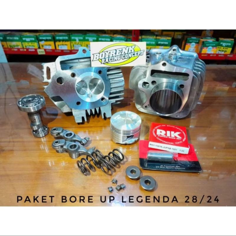 PAKET BORE UP HEAD /  KOP DAN BLOK LEGENDA / SUPRAFIT~BOYRENK RACING
