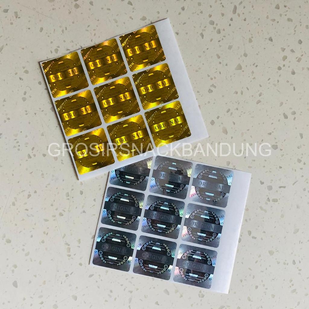 

[9 PCS] Stiker Hologram Original Persegi 1,6cm