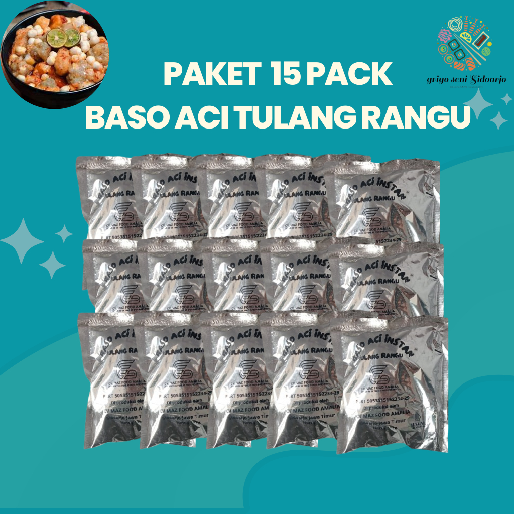 

BASO ACI INSTAN TULANG RANGU HOME MADE MAZFOOD PAKET 15 PACK