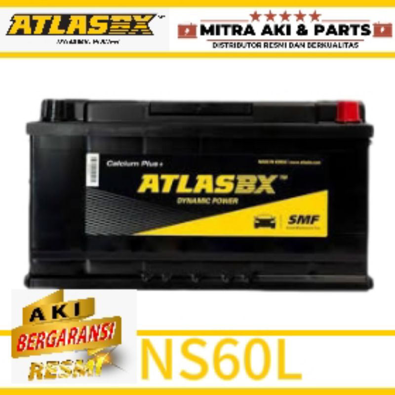 aki ATLASBX aki mobil GRAND LIVINA TYPE NS60L aki kering kualitas terbaik bergaransi