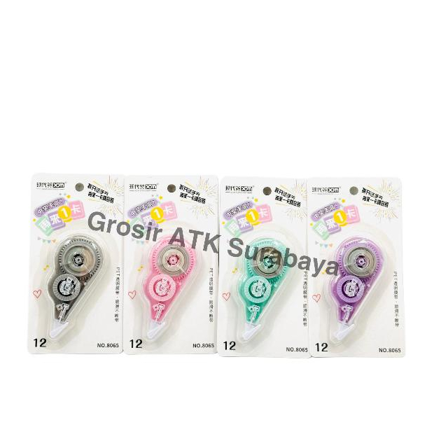 

( DAPAT 1 PCS ) Correction Tape / Tip-Ex Kertas Warna Pastel Macaroon Polos Office Kantor Anak Sekolah