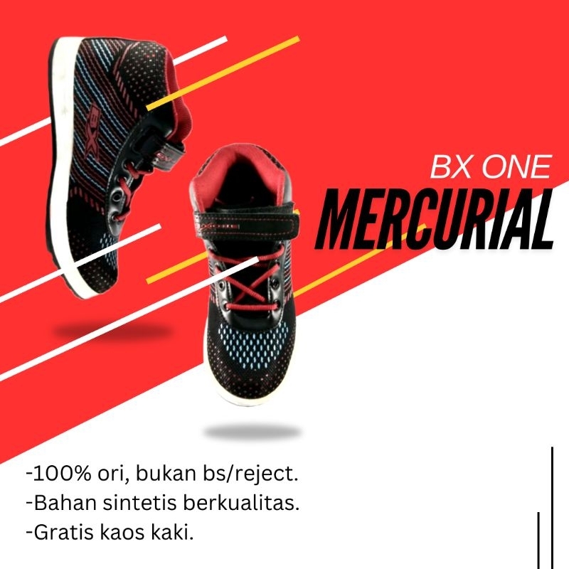 Sepatu Sekolah BX One Mercurial Ori Gratis Kaos Kaki