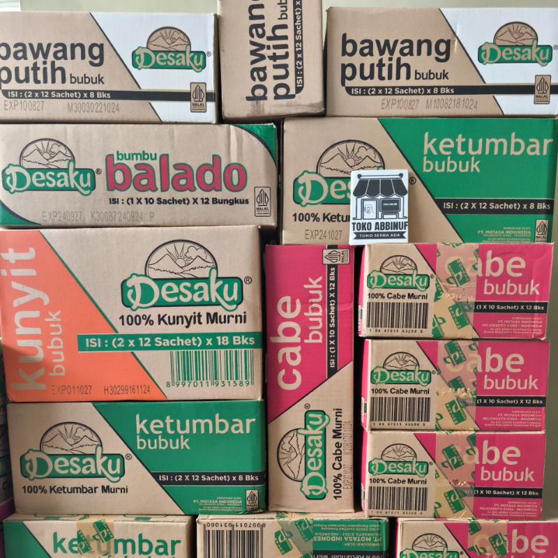 

1 DUS - DESAKU CEBE BUBUK - DESAKU KUNYIT BUBUK- DESAKU KETUMBAR BUBUK - DESAKU BAWANG PUTIH BUBUK - DESAKU BALADO - DESAKU KARI