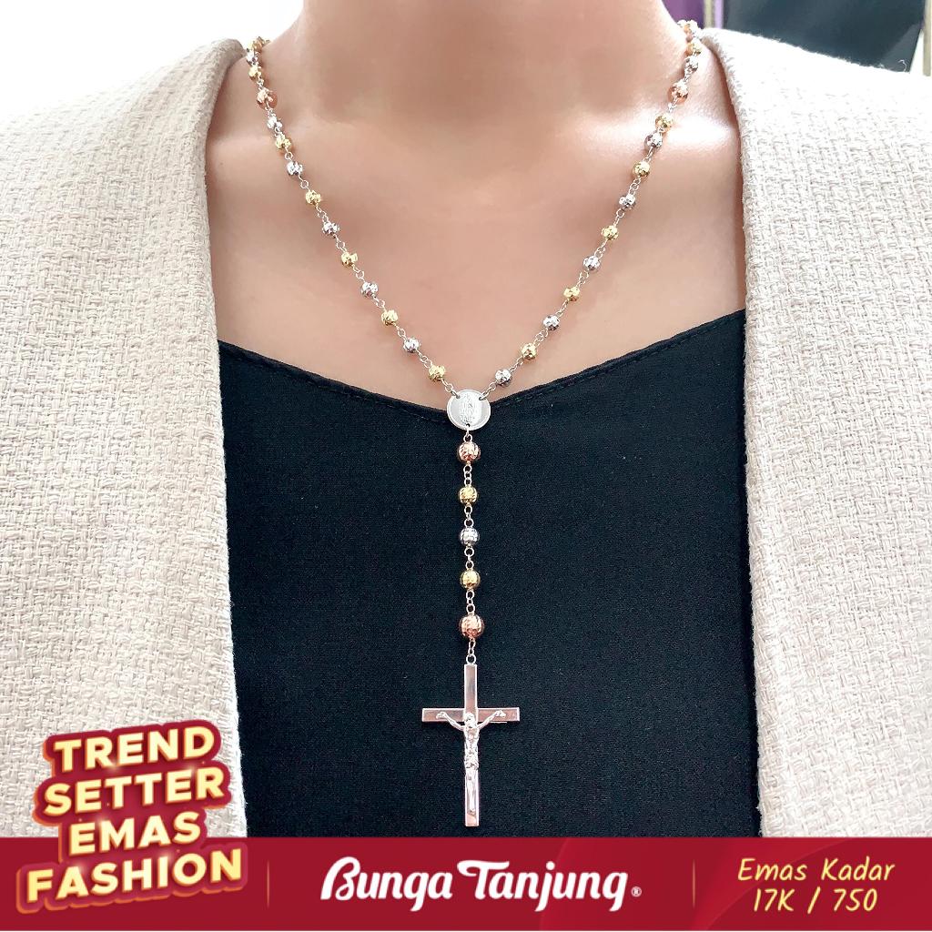 KALUNG ROSARIO ARSIR - EMAS 17K - BUNGA TANJUNG GOLD