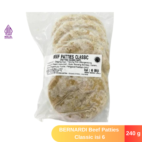 

Bernardi Beef Patties Classic isi 6 240 gr