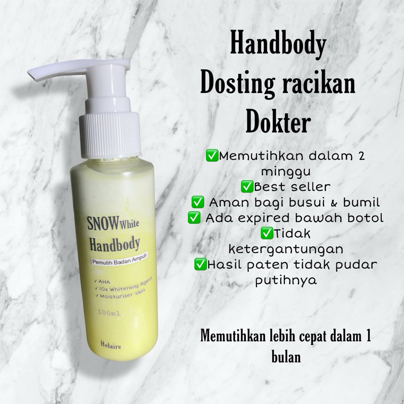 Handbody Dosting Pemutih Badan Helaire