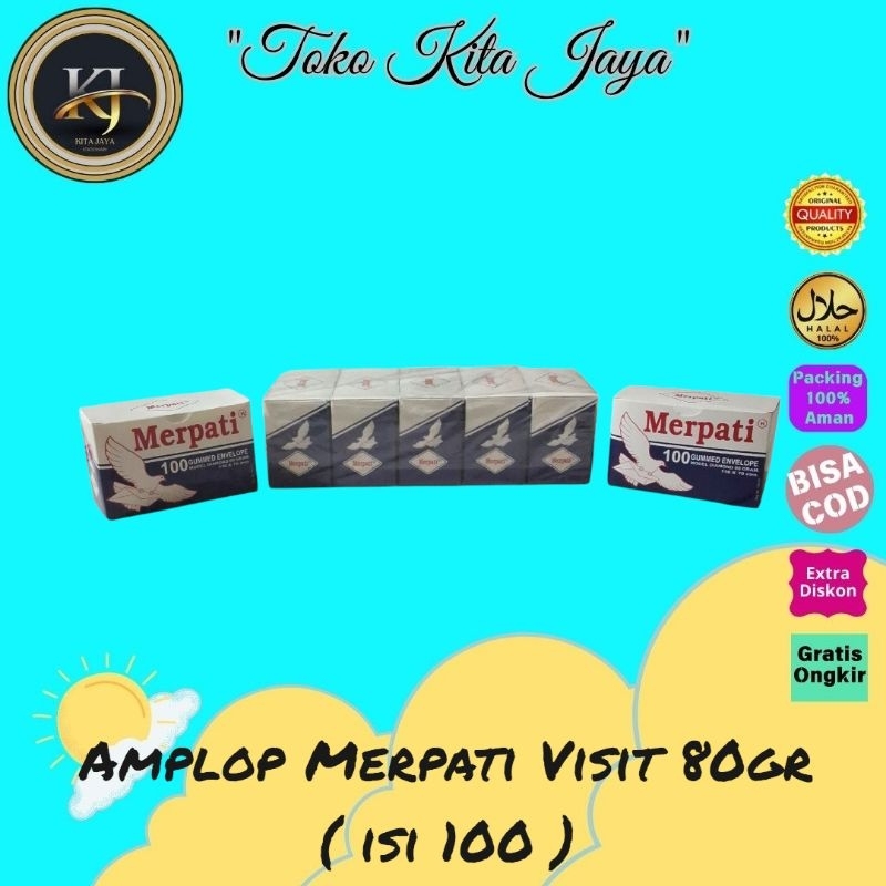 

Amplop merpati visit kecil 110 x 70mm