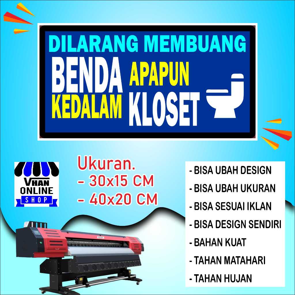 

Sticker Tempelan Untuk di WC Biru