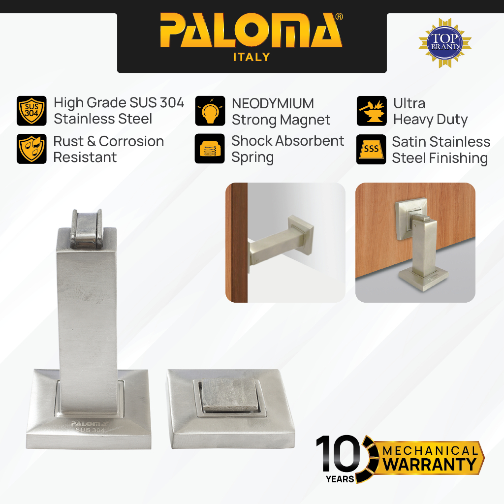 PALOMA DSP 243 Door Stopper Magnet Penahan Pintu Magnetic Door Stop Stoper Dinding Tembok Wall Pengg