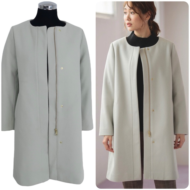 Women premium zipper coat in sage brand Woolly tec global work