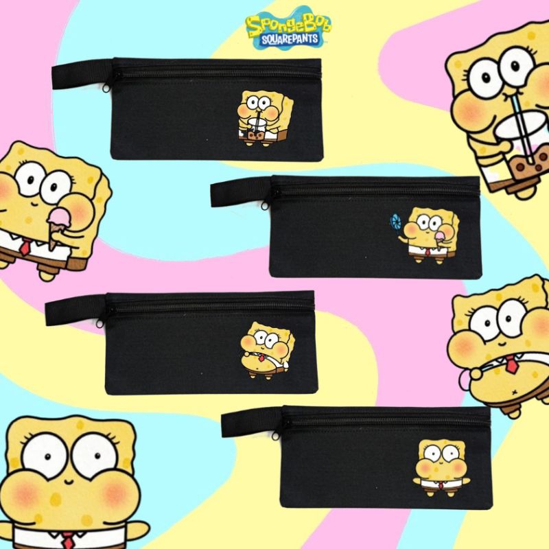 

kotak pensil spongebob, kotak pensil lucu bergambar karakter kartun, bisa di pake laki laki atau perempuan