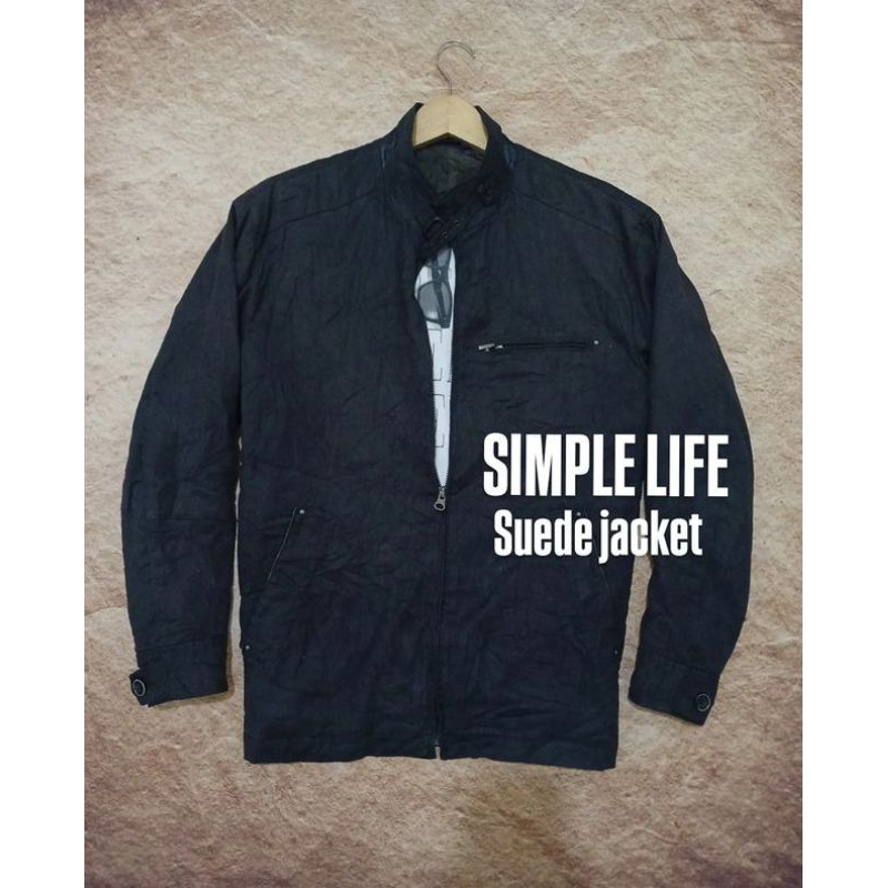 jaket casual pria suede second bekas preloved