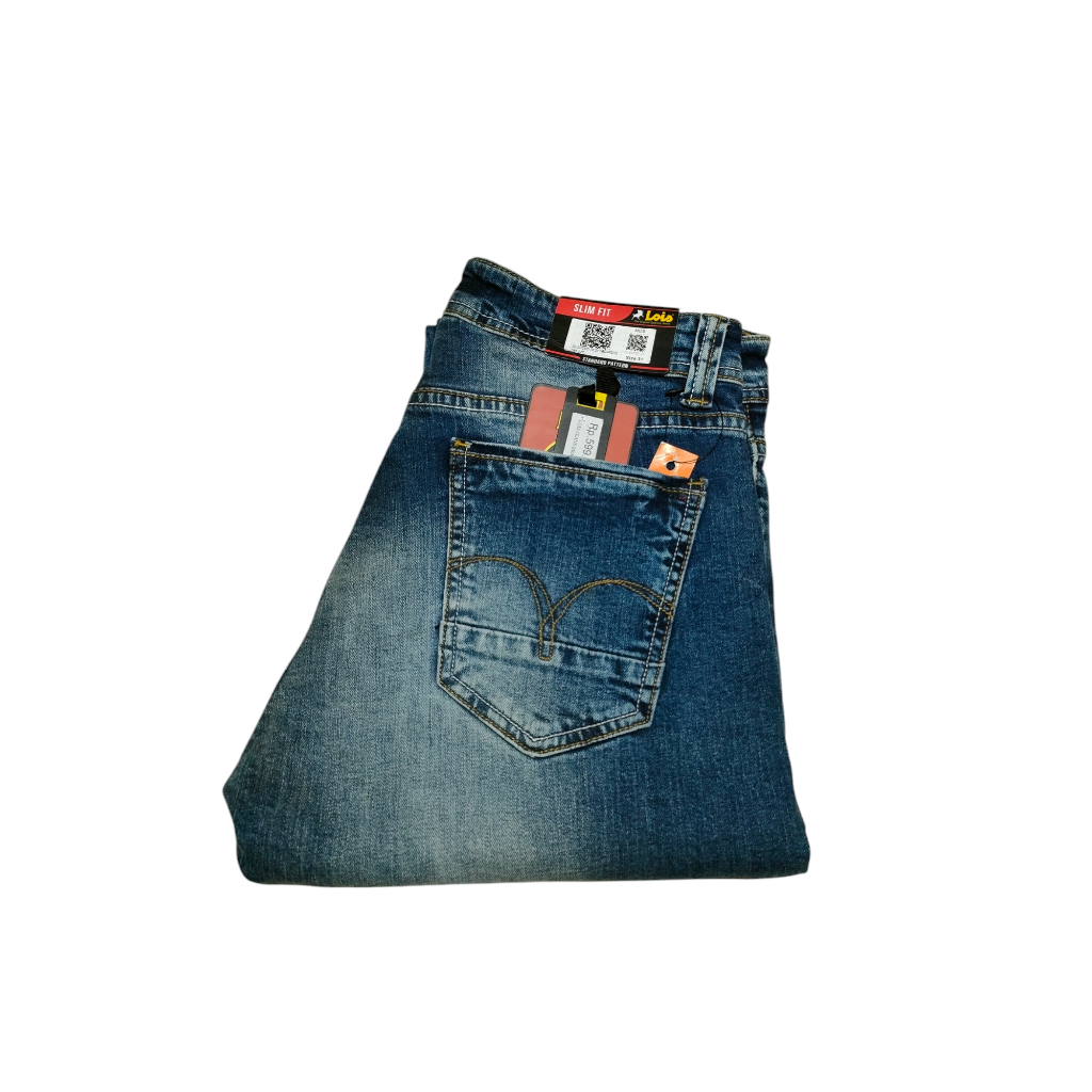 Lois Jeans Slimfit Bahan Karet Pria Original
