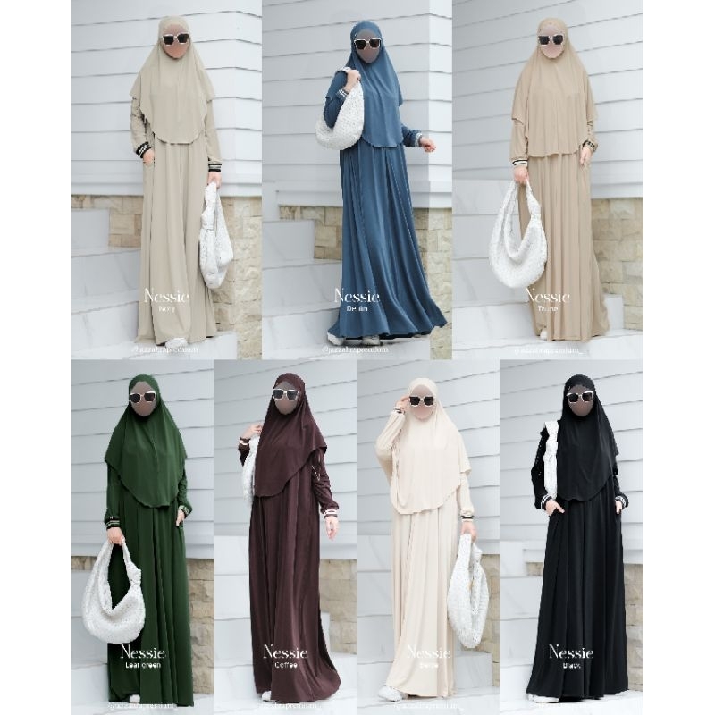Nessie Series (Dress+Bergo) by Azzahra Premium Syari
